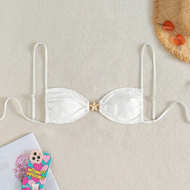 Damen Hochgeschnittenes Bikiniunterteil mit floralen Mustern Echo Archiv