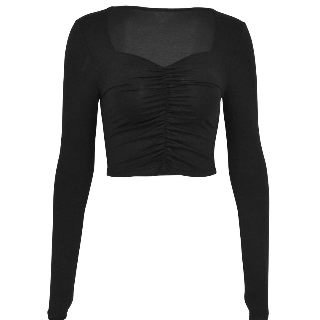 Damen Crop-Top mit raffinierten Raffungseffekten Echo Archiv