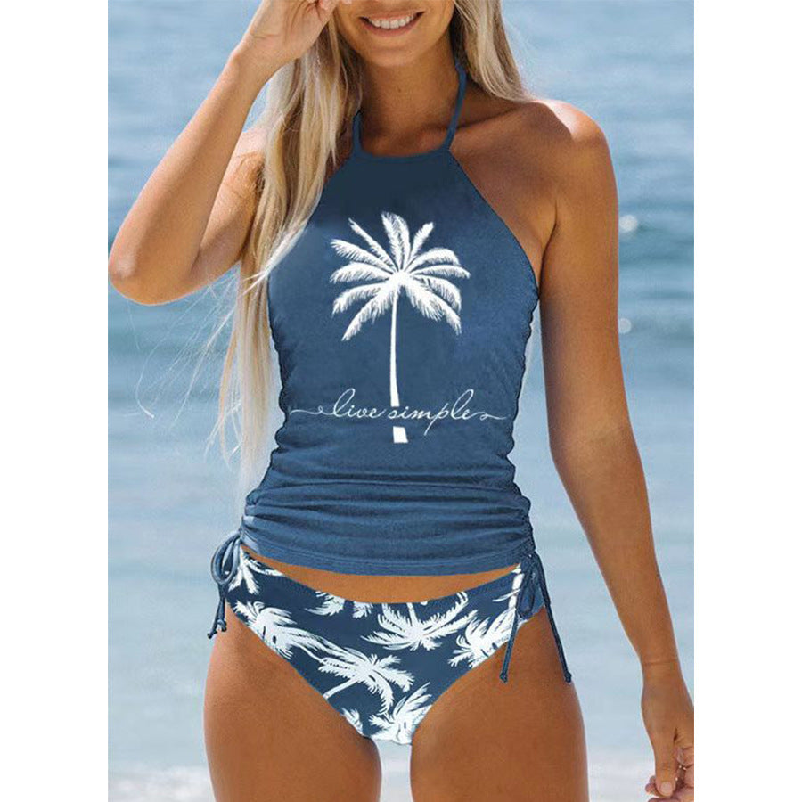 Damen trendiger Bikiniset mit Palmen-Motiv Echo Archiv