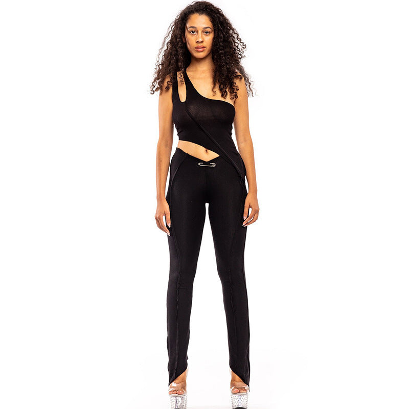 Damen asymmetrischer Jumpsuit mit modischem Cut-Out und eleganter Taillierung Echo Archiv