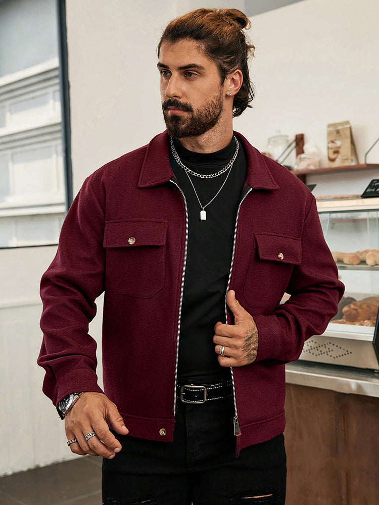 Herren City-Stil Jacke mit verstecktem Reißverschluss von Echoarchiv