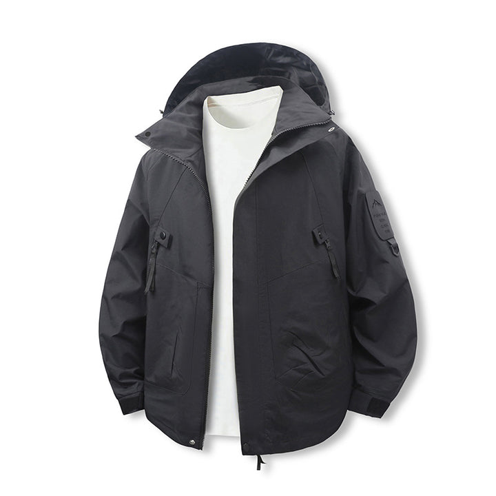 Herren Wind- und Wasserabweisende Softshell-Utilityjacke mit Kapuze Echo Archiv