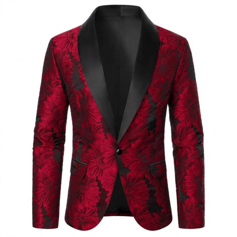 Herren Blumenmuster Smokingjacke Echoarchiv