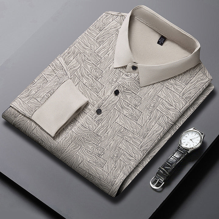 Herren stylisches Polohemd mit strukturiertem Design Echoarchiv