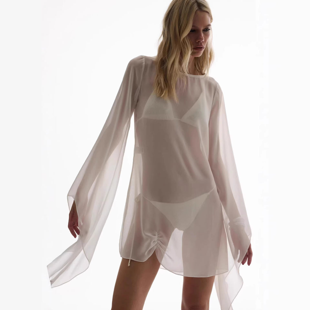 Damen transparenter Kaftan mit weitem Schnitt Echo Archiv