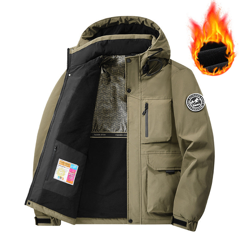 Herren Technischer Thermo-Parka mit Microfleece-Innenfutter und Utility-Taschen Echo Archiv