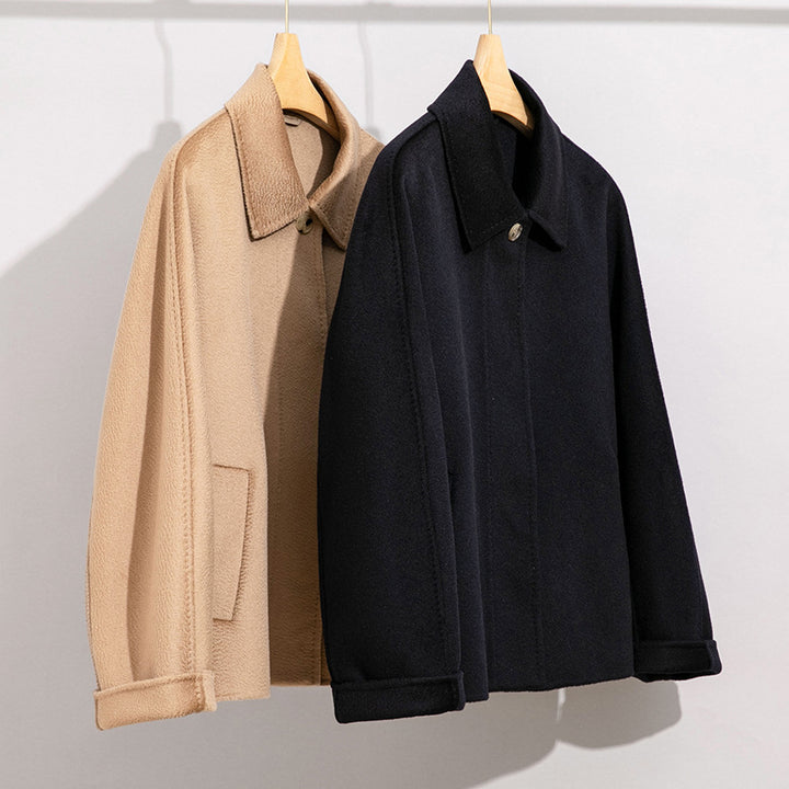 Damen Teddyjacke mit Hemdkragen und verdeckter Knopfleiste Echoarchiv