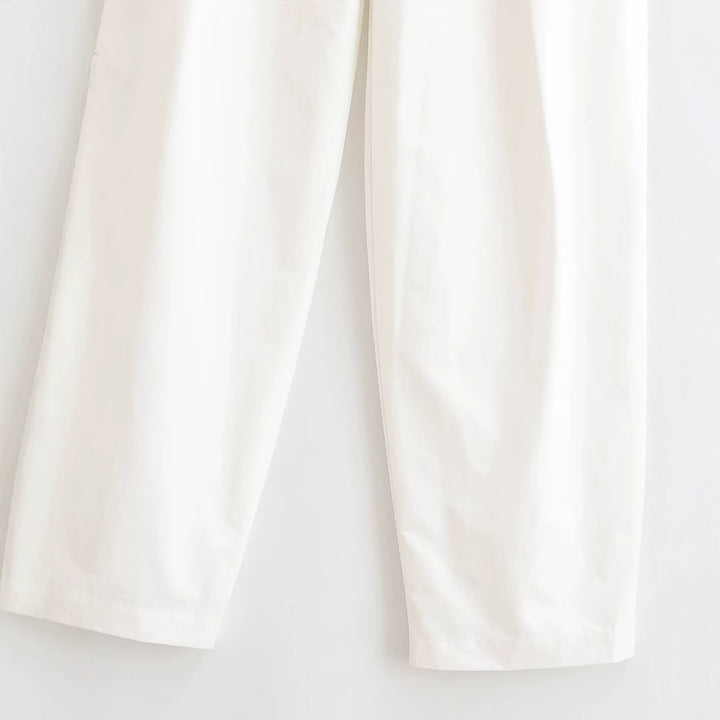 Damen Elegante High‑Waist Palazzo‑Hose mit Bügelfalte und geradem weitem Bein Echo Archiv