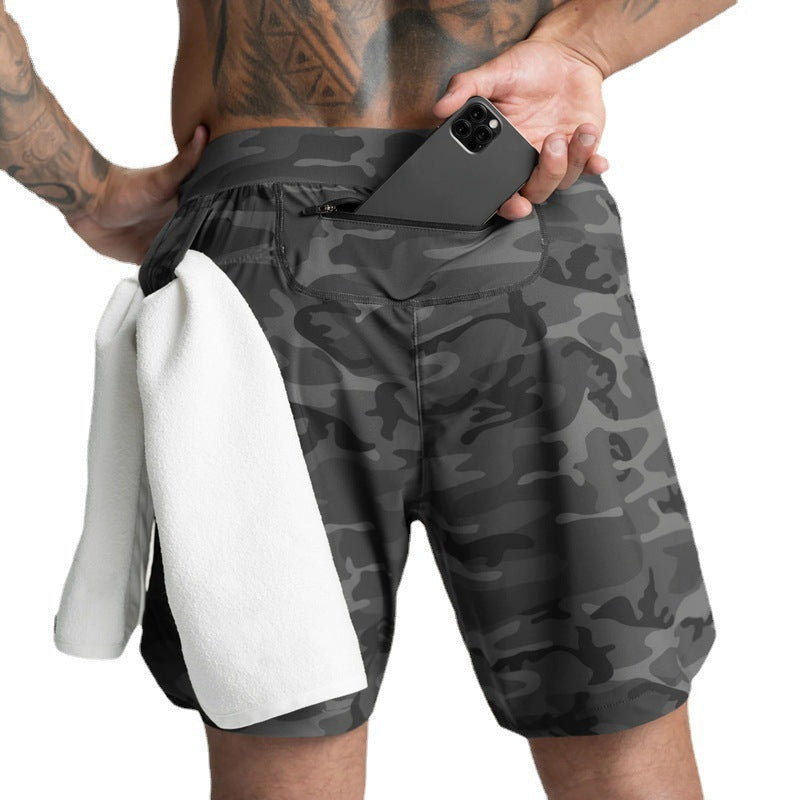 Herren funktionale Sportshorts mit Reißverschlusstaschen Echoarchiv