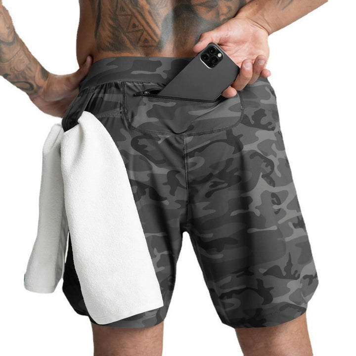 Herren funktionale Sportshorts mit Reißverschlusstaschen Echoarchiv