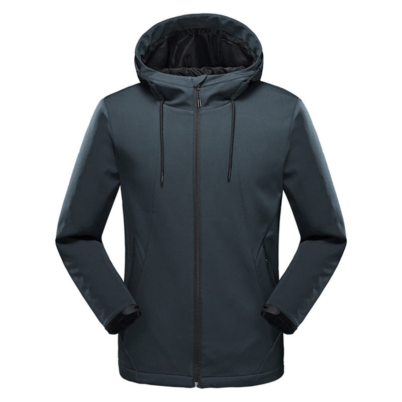Damen Taillierte Softshell-Jacke mit Kapuze, winddichter Membran und verdeckten Reißverschlüssen – Célinea
