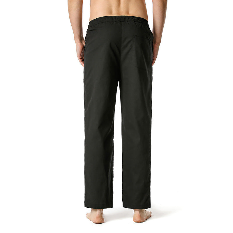 Herren luftige Sommerhose mit verstellbarem Kordelzug und seitlichen Taschen Echoarchiv