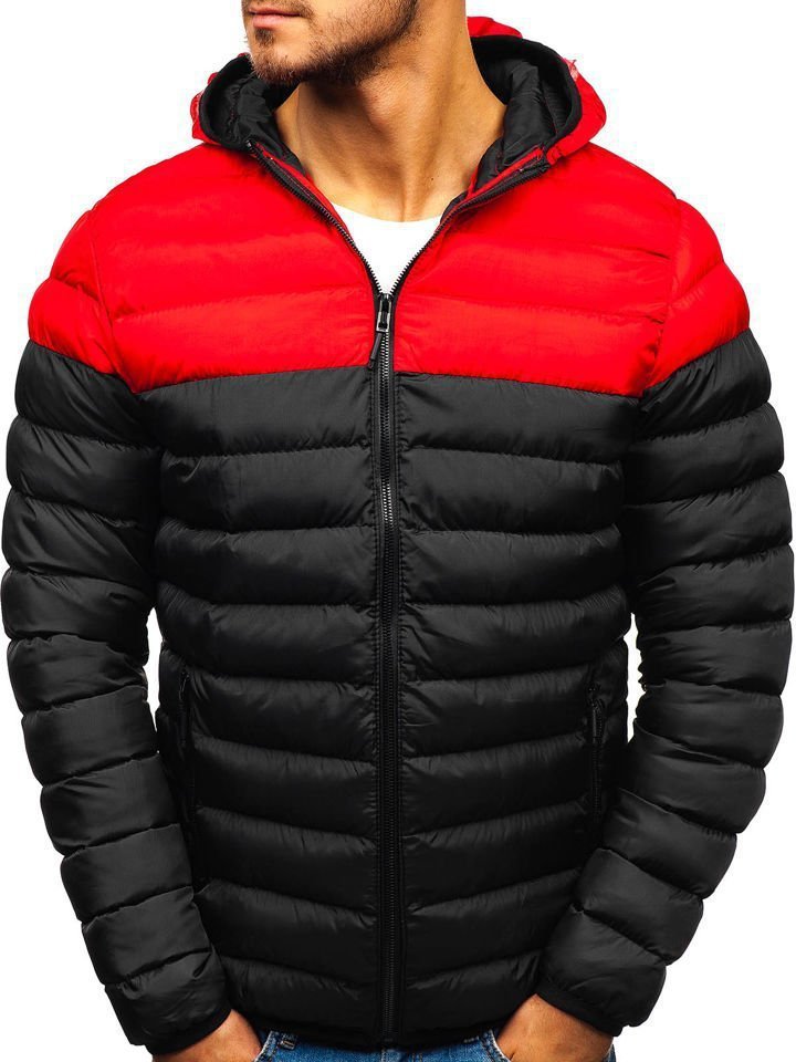 Herren Funktionsjacke mit Kapuze und gestepptem Design Echoarchiv