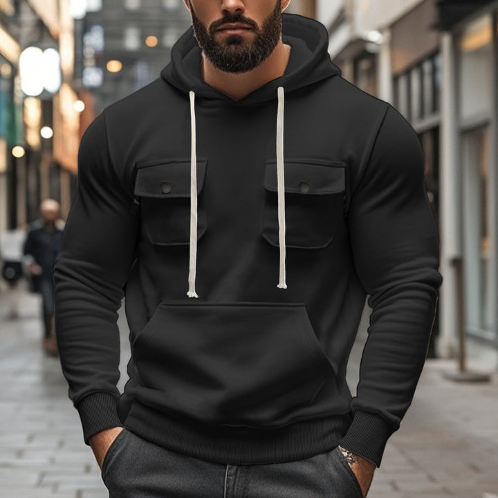 Herren Hoodie mit praktischen Taschen und modernem Design Echoarchiv