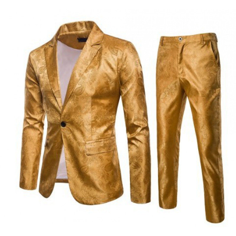 Herren Exquisiter Jacquard-Anzug – Montaro