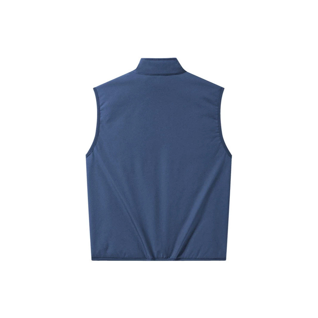 Herren Sherpa-gefütterte Softshell-Weste mit Stehkragen und Reißverschlusstaschen Echoarchiv