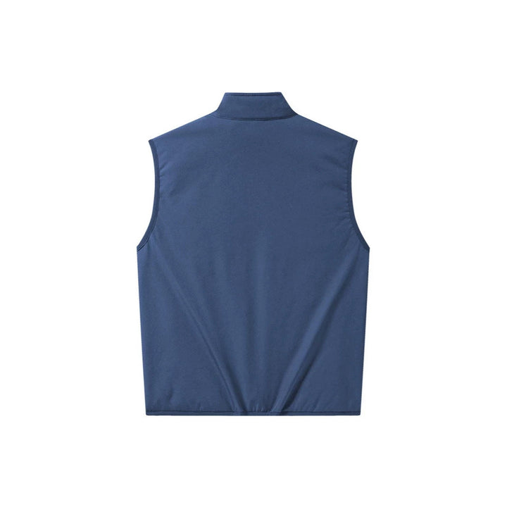 Herren Sherpa-gefütterte Softshell-Weste mit Stehkragen und Reißverschlusstaschen Echoarchiv