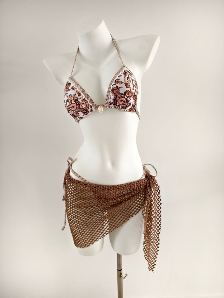 Damen Triangel-Bikini mit modischen Netzrock-Details Echo Archiv