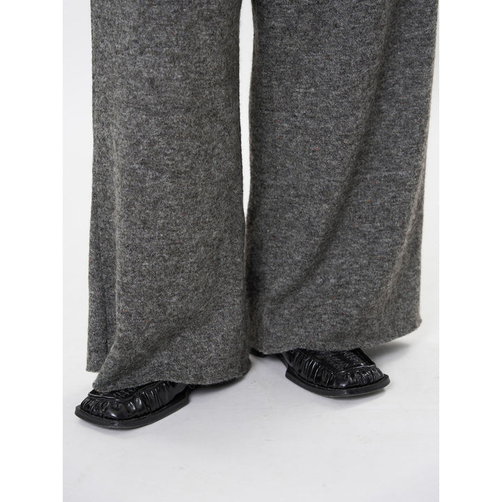 Damen Oversize Strick-Set mit kastigem Kurzarm-Pullover und weitem High‑Waist Palazzohose Echoarchiv