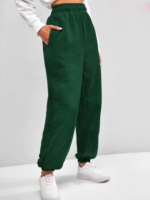 Damen nan hochgeschnittene Relax-Fit Jogginghose mit elastischem Bund, Seitentaschen und gerafften Beinbündchen Echo Archiv