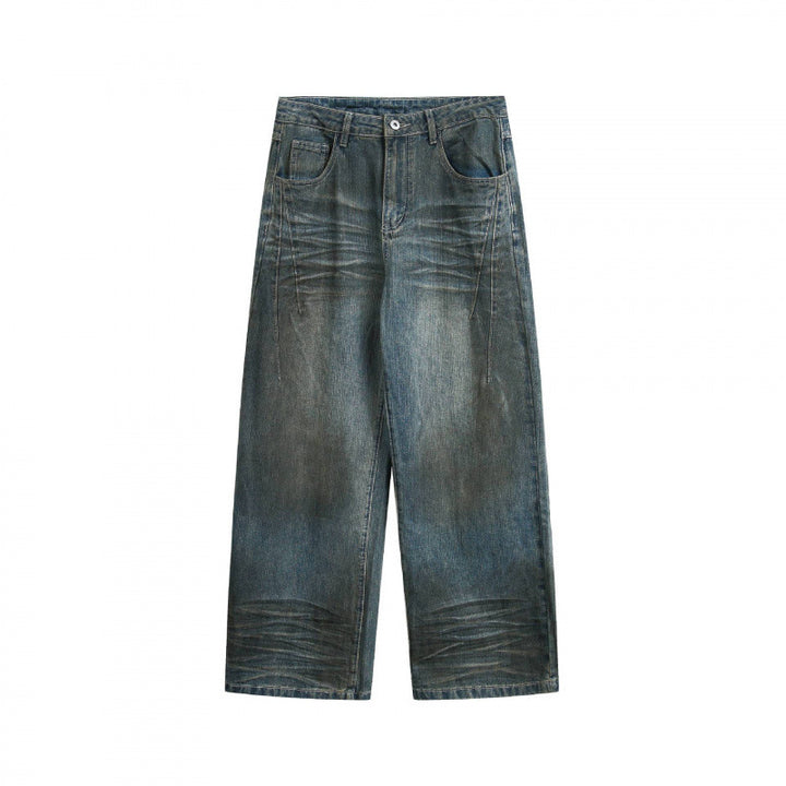 Damen Weite Vintage-Jeans mit hohem Bund und weitem Bein Echo Archiv