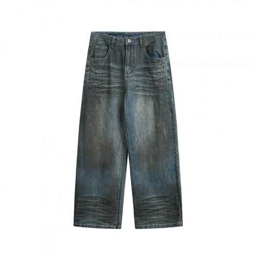 Damen Weite Vintage-Jeans mit hohem Bund und weitem Bein Echo Archiv