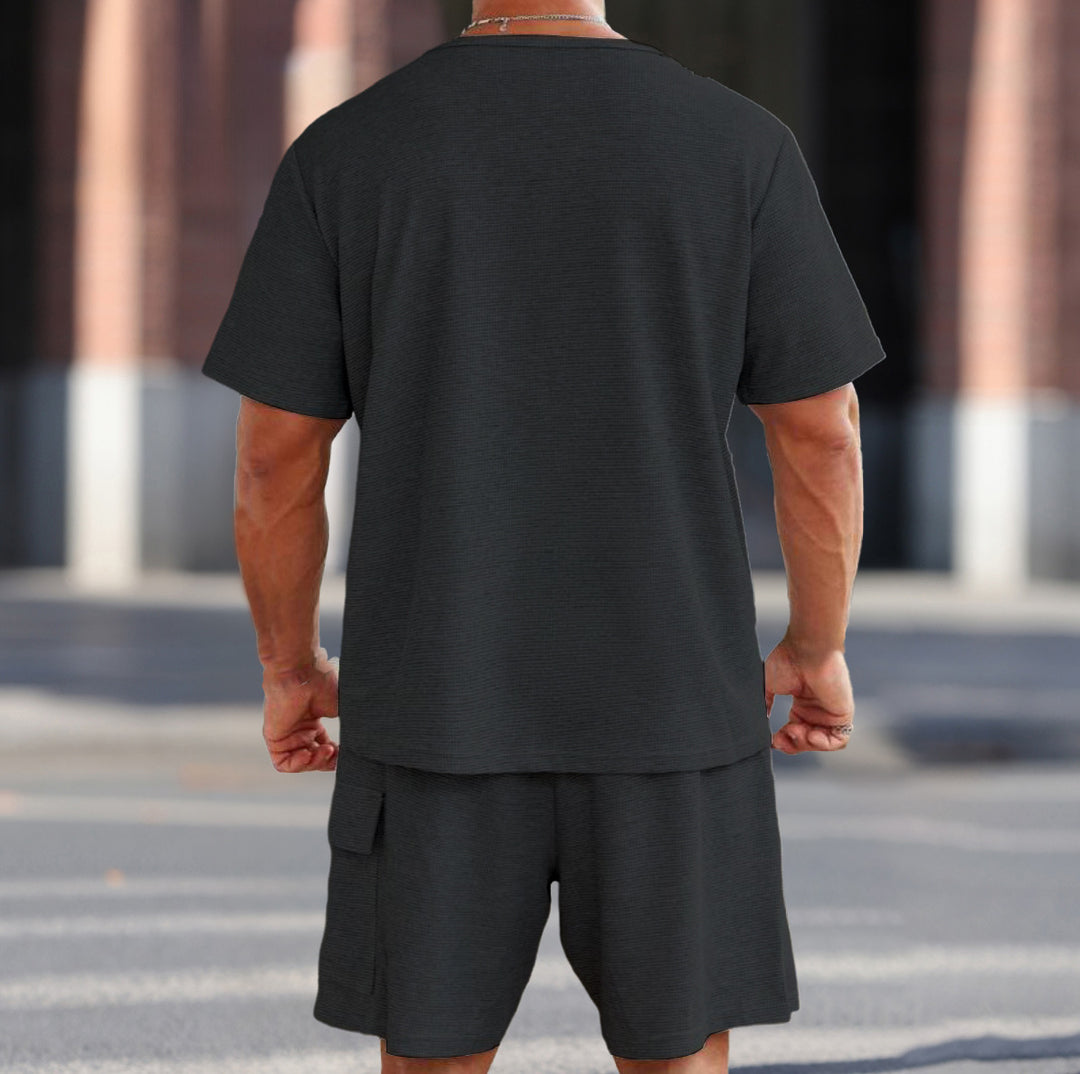 Herren lässiges Sport-Set mit praktischen Taschen und atmungsaktivem Gewebe Echoarchiv
