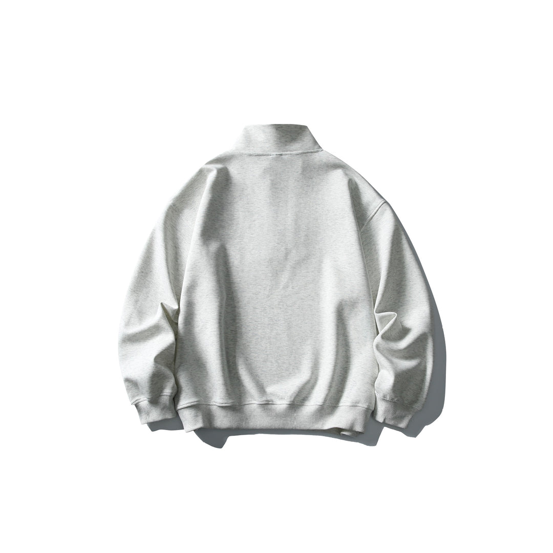 Unisex Relaxed-Halbzip-Sweatshirt mit hohem Kragen und Raglannaht Echoarchiv