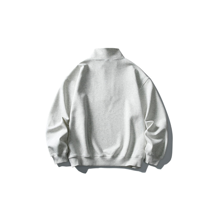 Unisex Relaxed-Halbzip-Sweatshirt mit hohem Kragen und Raglannaht Echoarchiv