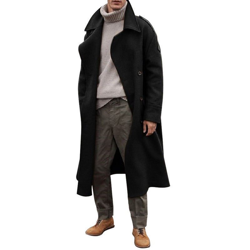 Herren eleganter Mantel mit doppelter Knopfleiste Echoarchiv