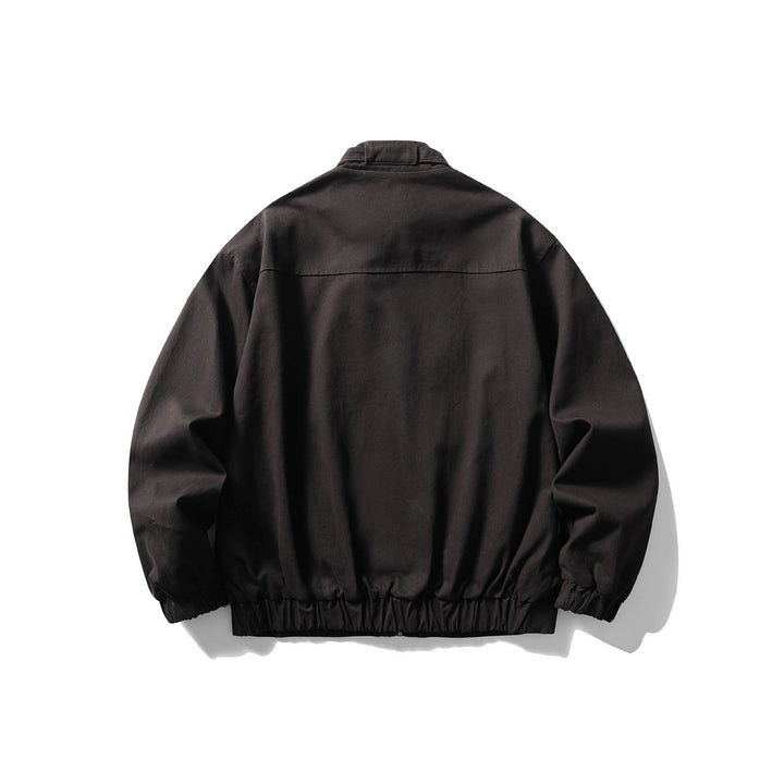 Herren Kurz geschnittene funktionale Canvas-Blousonjacke mit hohem Stehkragen Echoarchiv