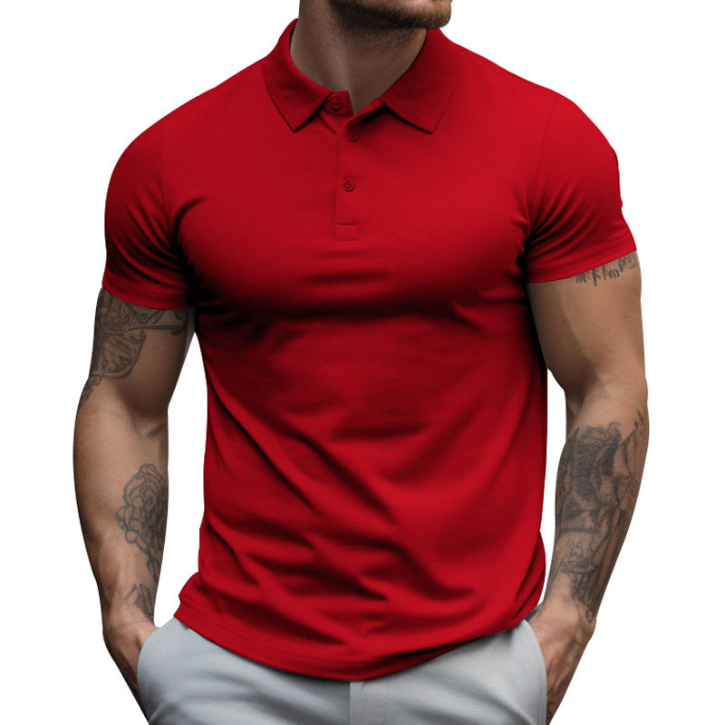 Herren nan athletisches figurnahes Piqué-Poloshirt kurzärmelig mit verdeckter Knopfleiste Echo Archiv