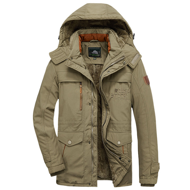Herren  isolierte Kapuzen-Technik-Feldparka mit fleecegefüttertem Innenraum und Mehrfach-Taschen-NutzungsEcho Archiv