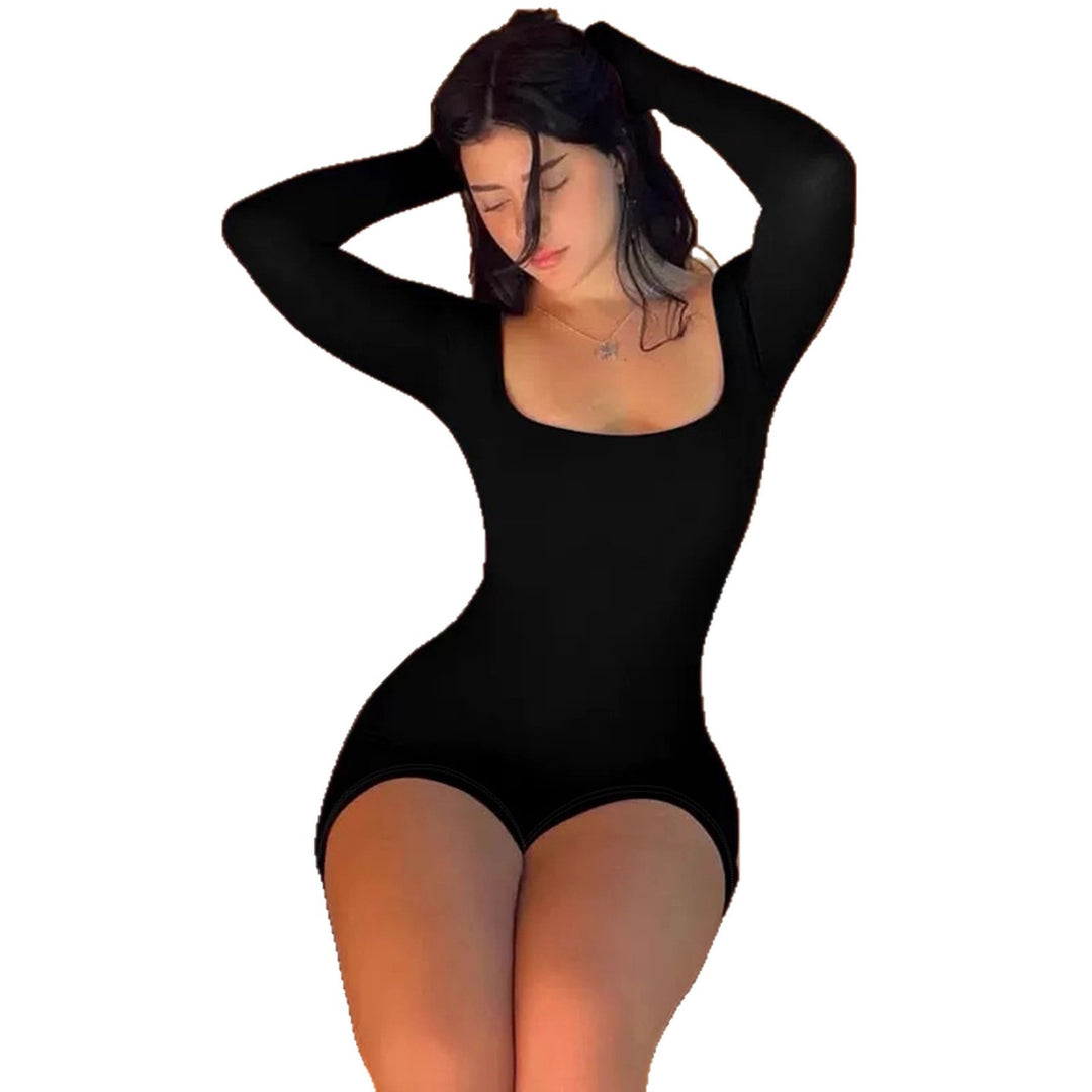 Damen Langarm Body mit tiefem Ausschnitt Echo Archiv