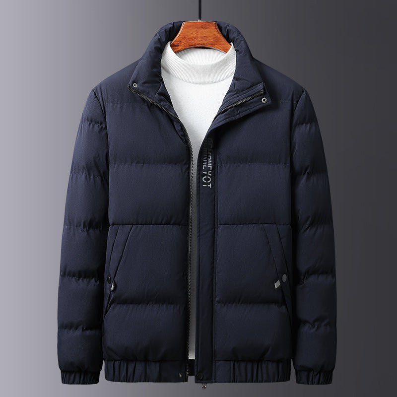 Herren gesteppte Winterjacke mit hochgeschlossenem Kragen und vielseitigen Taschen Echoarchiv