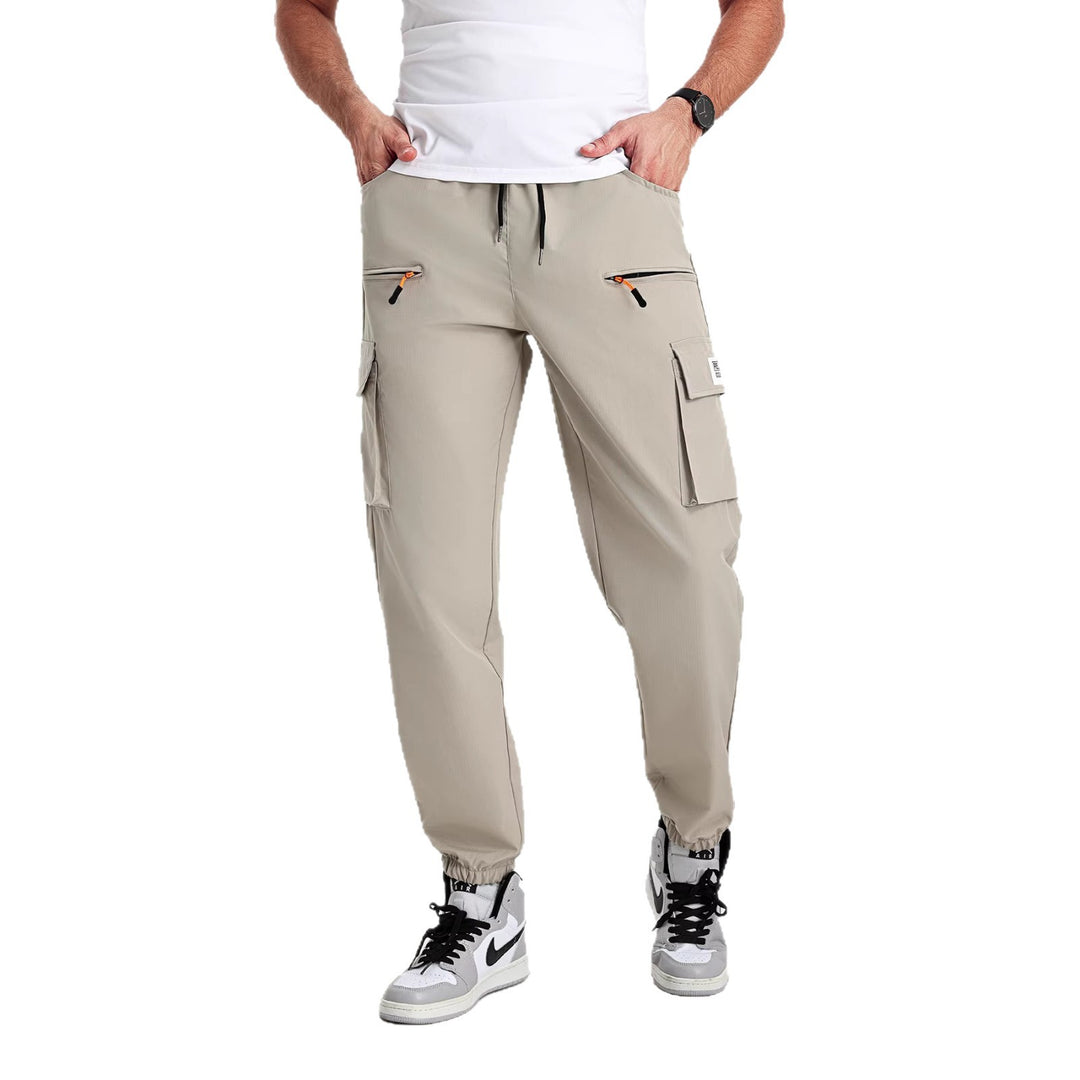 Herren Utility-Cargohose im Joggerstil mit elastischem Bund, Multifachtaschen & Reißverschlusstaschen Echo Archiv