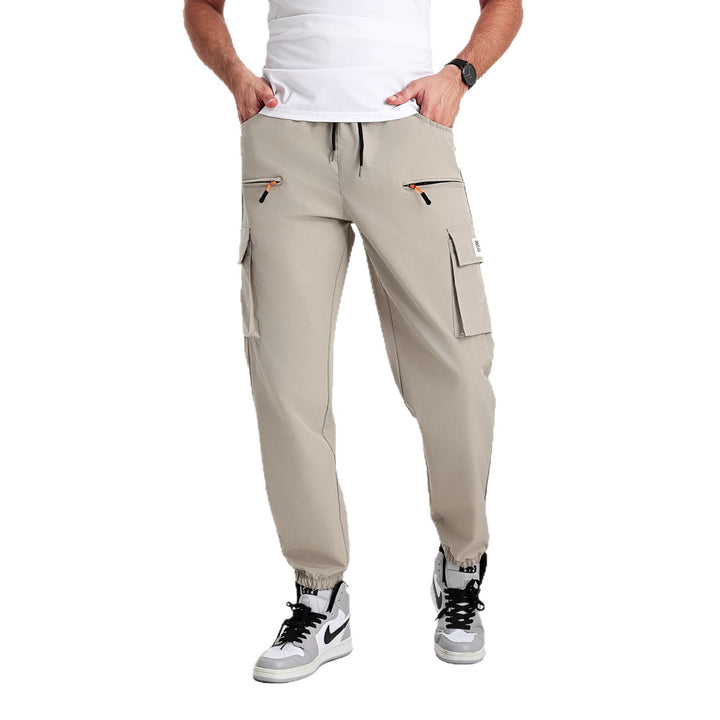 Herren Utility-Cargohose im Joggerstil mit elastischem Bund, Multifachtaschen & Reißverschlusstaschen Echo Archiv