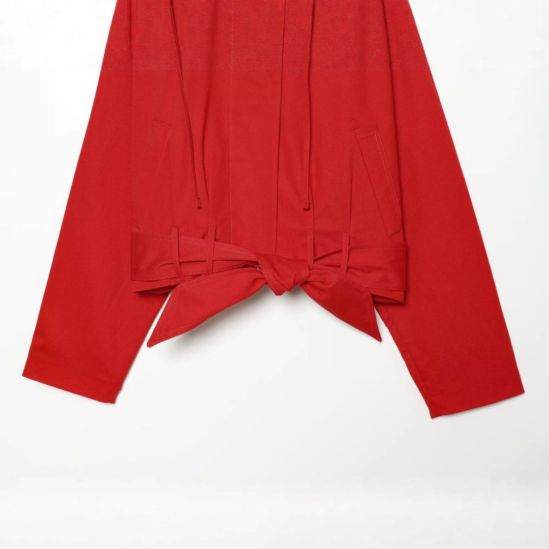 Damen Cropped Trenchjacke mit Taillenbindegürtel und kastiger Silhouette Echoarchiv
