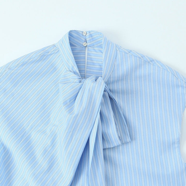 Damen Hemdblusenshirt mit dekorativer Schleife und eleganter Streifenoptik Echo Archiv