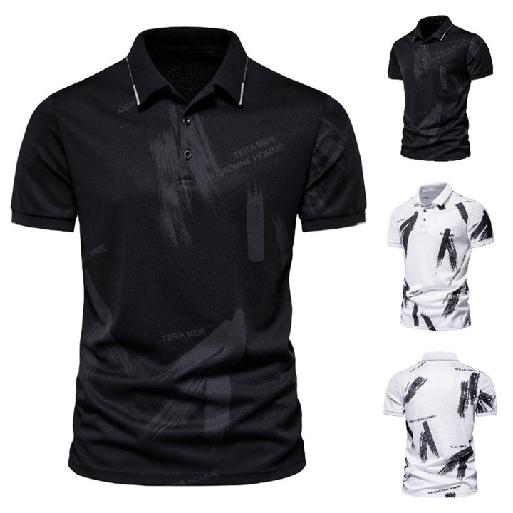 Herren modisches Poloshirt mit grafischen Akzenten und atmungsaktiven Eigenschaften Echoarchiv
