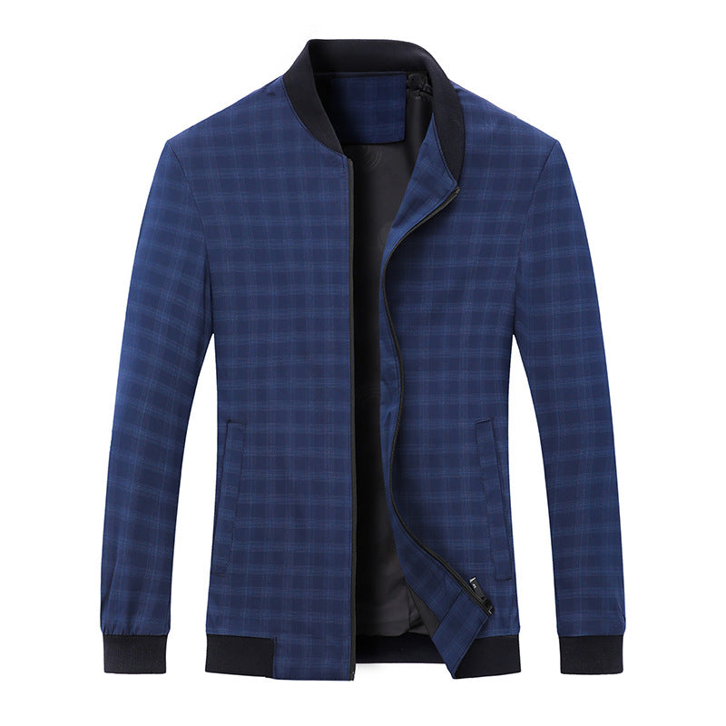 Herren modische Freizeitjacke mit klassischem Karomuster und schmalem Schnitt Echoarchiv
