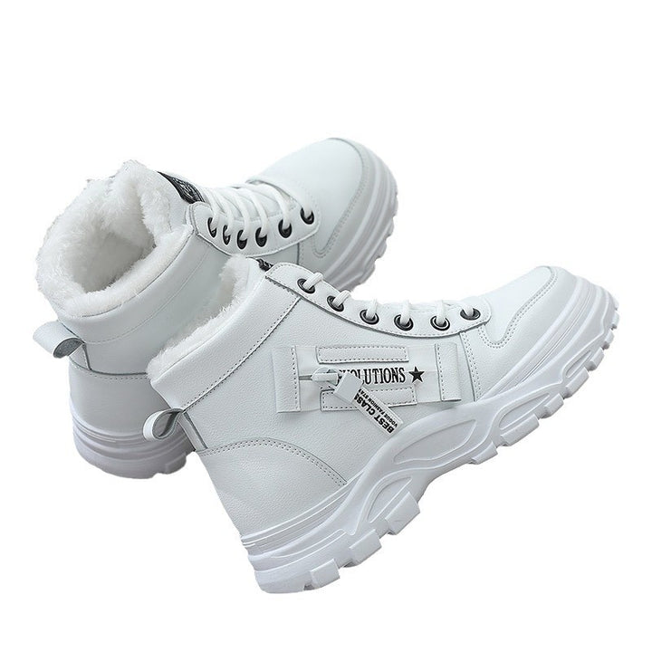 Damen Gefütterte High‑Top Winterboots mit Teddyfutter, robuster Lug‑Sohle und Schnürung Echo Archiv