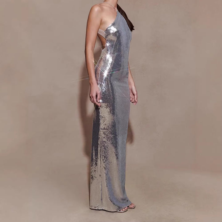Damen Glamouröses Abendkleid mit funkelnden Pailletten Echo Archiv