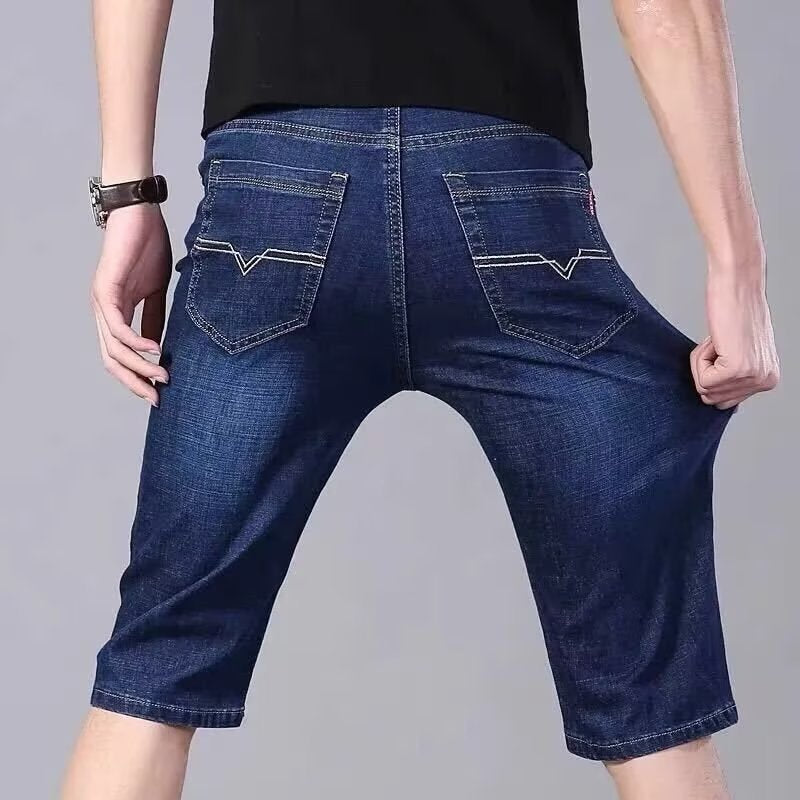 Herren lässige Denim-Shorts mit weitem Schnitt und praktischen Taschen Echoarchiv