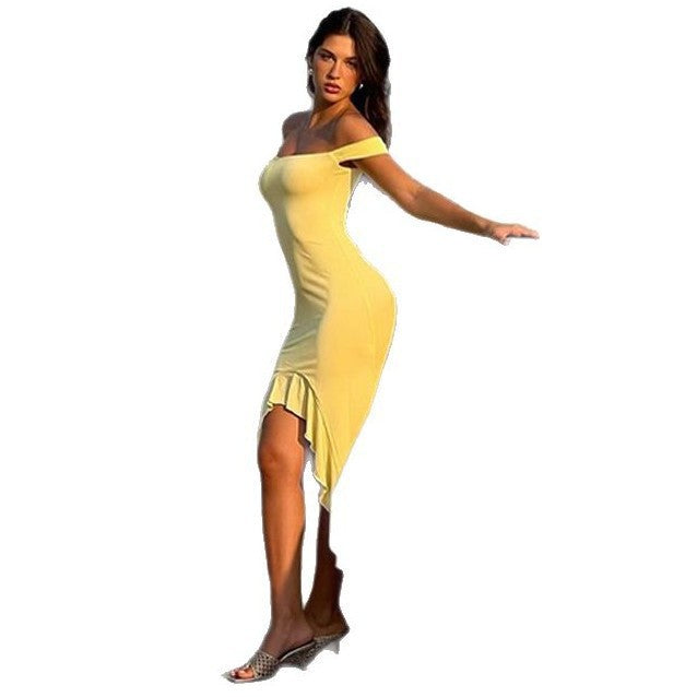 Damen figurbetontes Off-Shoulder Kleid Echo Archiv
