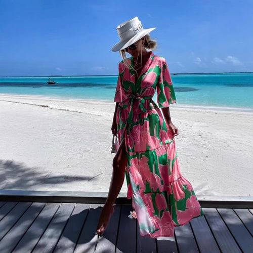Damen eleganter Kimono mit floralem Design Echo Archiv