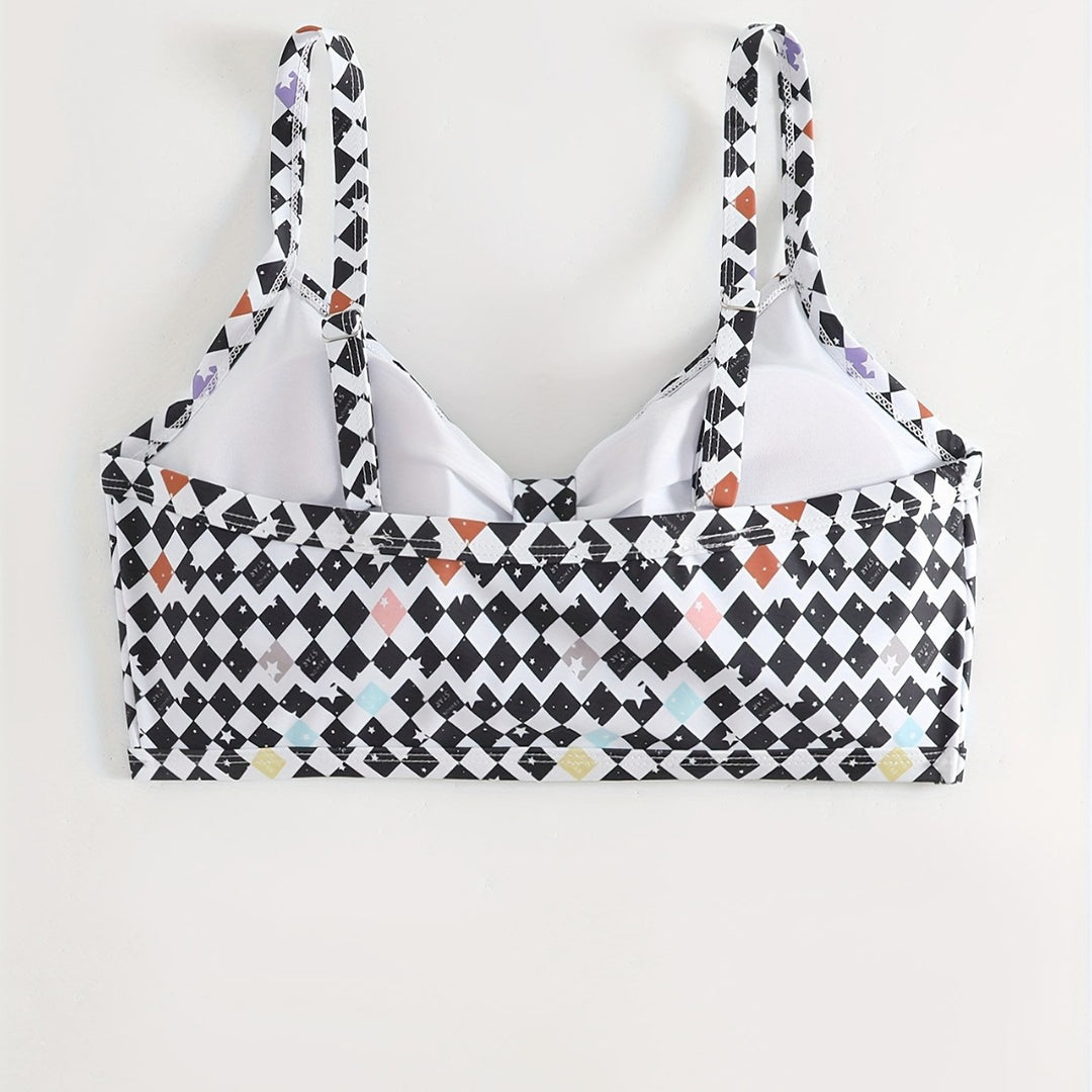 Damen Triangel-Bikini Oberteil mit modernem grafischen Muster Echo Archiv
