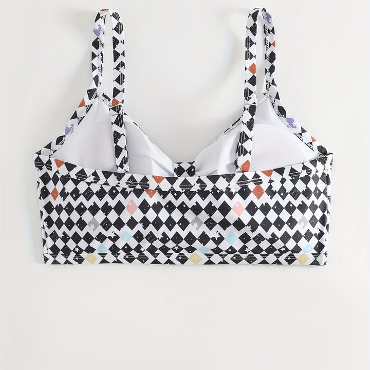 Damen Triangel-Bikini Oberteil mit modernem grafischen Muster Echo Archiv