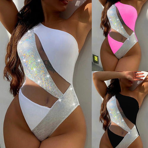 Damen eleganter Cut-Out Einteiler Badeanzug Echo Archiv