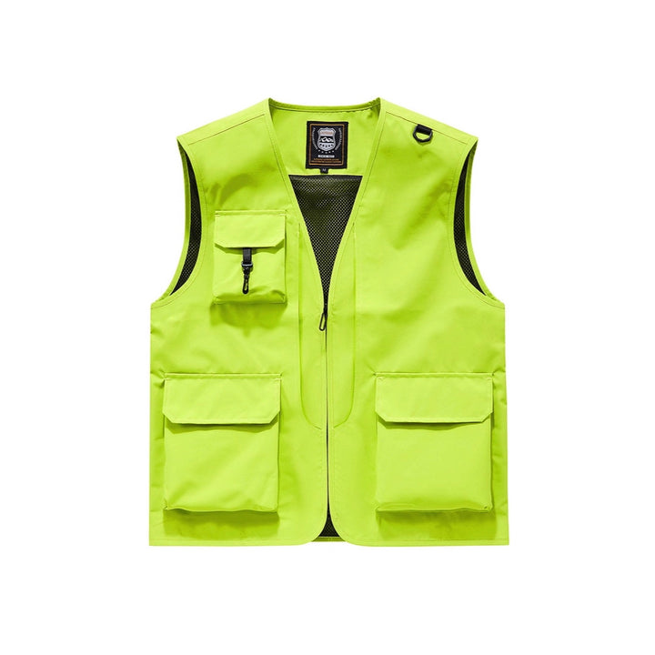 Herren Sichtbare Multifunktionale Utility-Weste mit Mesh‑Futter, Mehrfachtaschen und D‑Ring Echoarchiv